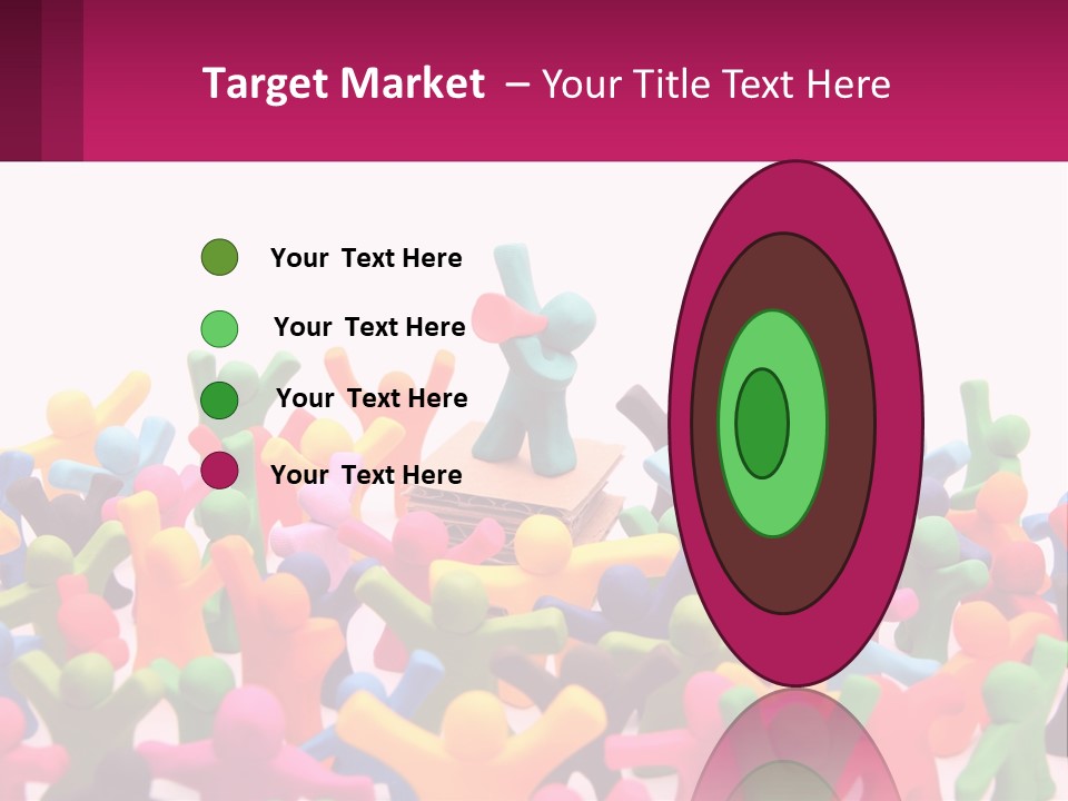 A Large Group Of Colorful Toy Figures In A Pile PowerPoint Template