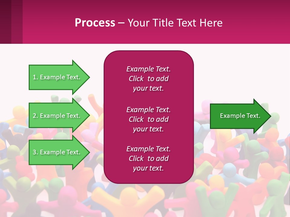 A Large Group Of Colorful Toy Figures In A Pile PowerPoint Template