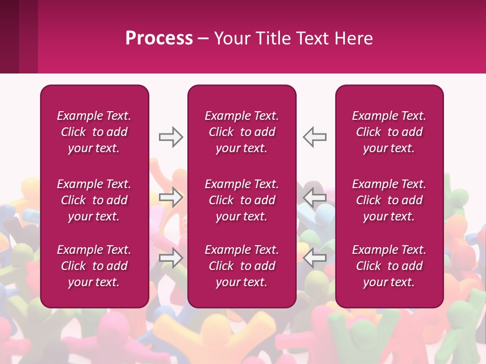 A Large Group Of Colorful Toy Figures In A Pile PowerPoint Template