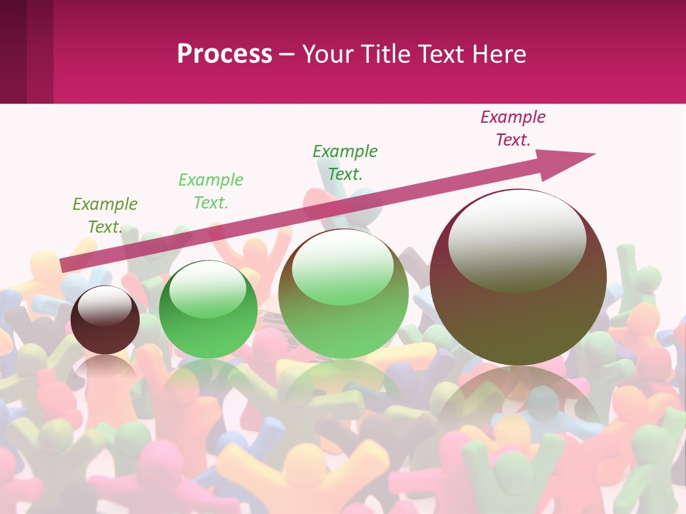 A Large Group Of Colorful Toy Figures In A Pile PowerPoint Template