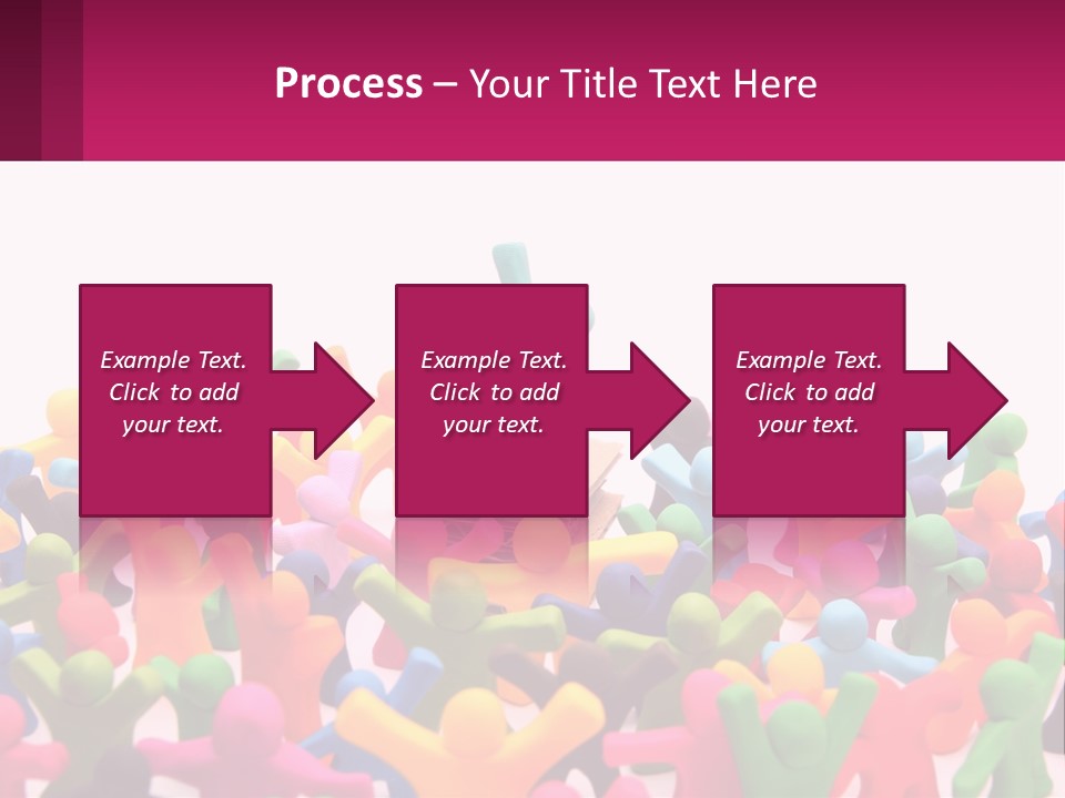 A Large Group Of Colorful Toy Figures In A Pile PowerPoint Template