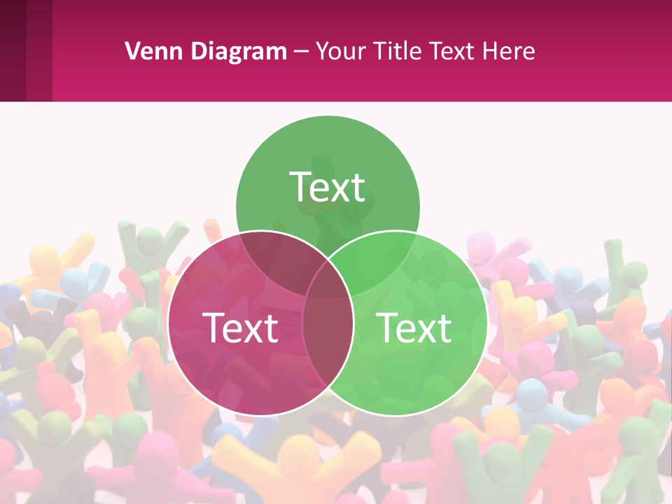 A Large Group Of Colorful Toy Figures In A Pile PowerPoint Template