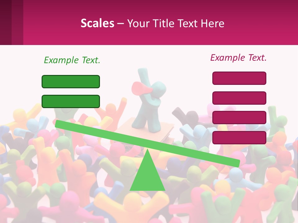 A Large Group Of Colorful Toy Figures In A Pile PowerPoint Template