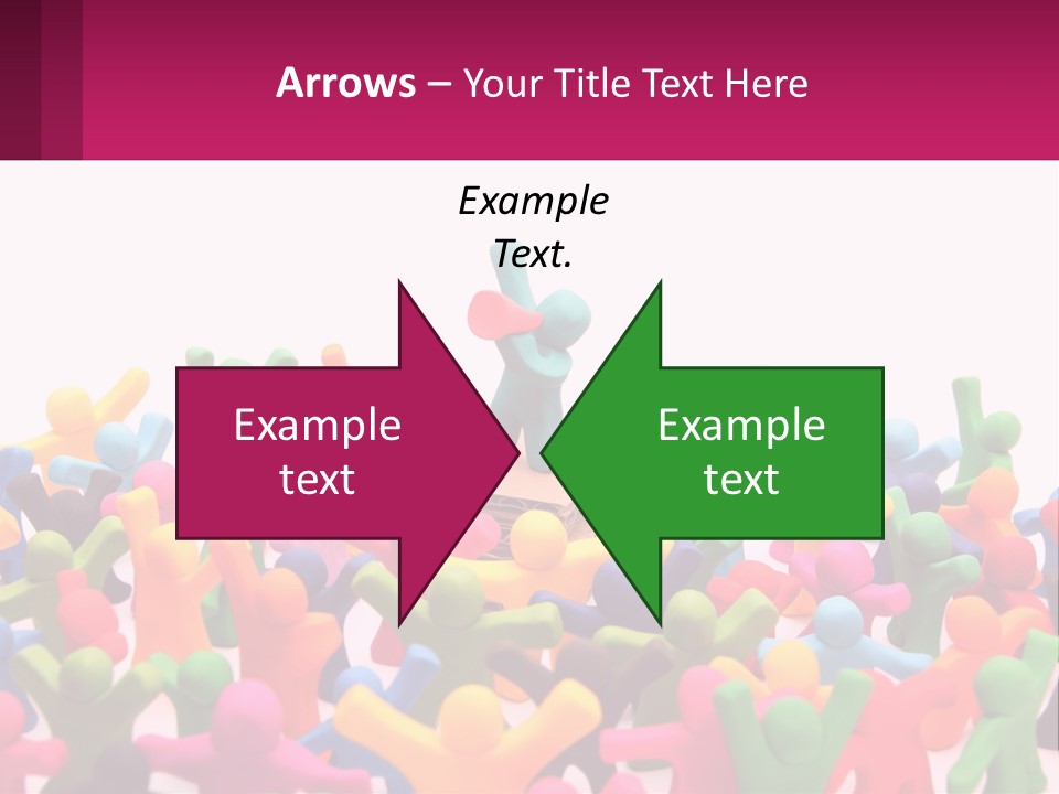 A Large Group Of Colorful Toy Figures In A Pile PowerPoint Template