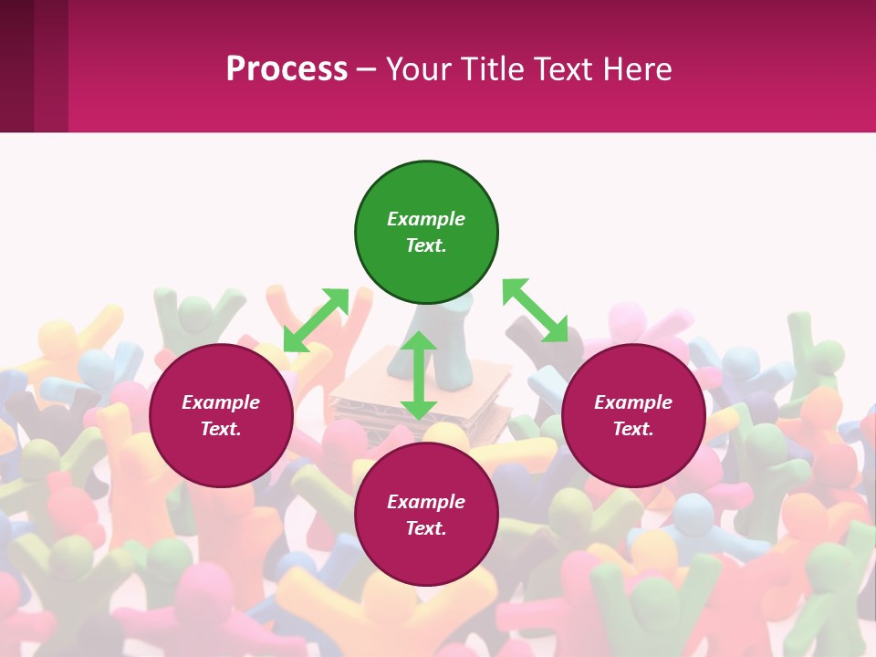 A Large Group Of Colorful Toy Figures In A Pile PowerPoint Template