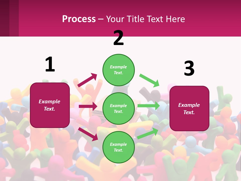 A Large Group Of Colorful Toy Figures In A Pile PowerPoint Template