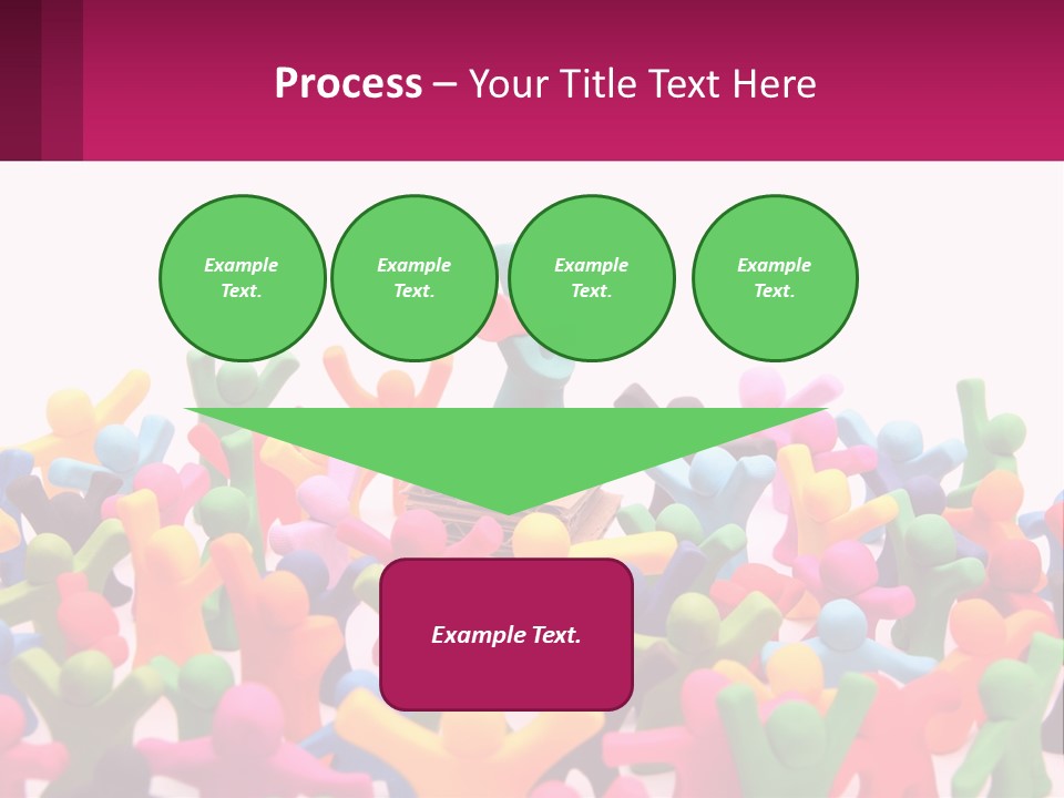 A Large Group Of Colorful Toy Figures In A Pile PowerPoint Template