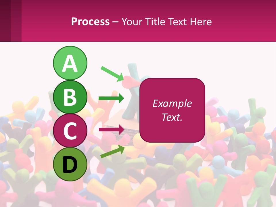 A Large Group Of Colorful Toy Figures In A Pile PowerPoint Template