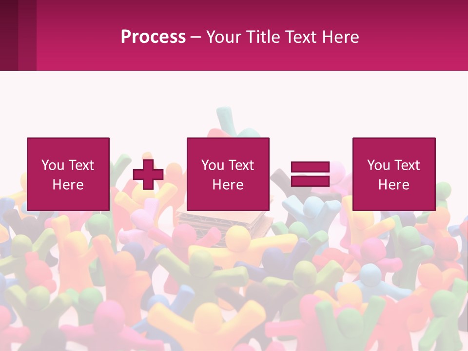 A Large Group Of Colorful Toy Figures In A Pile PowerPoint Template