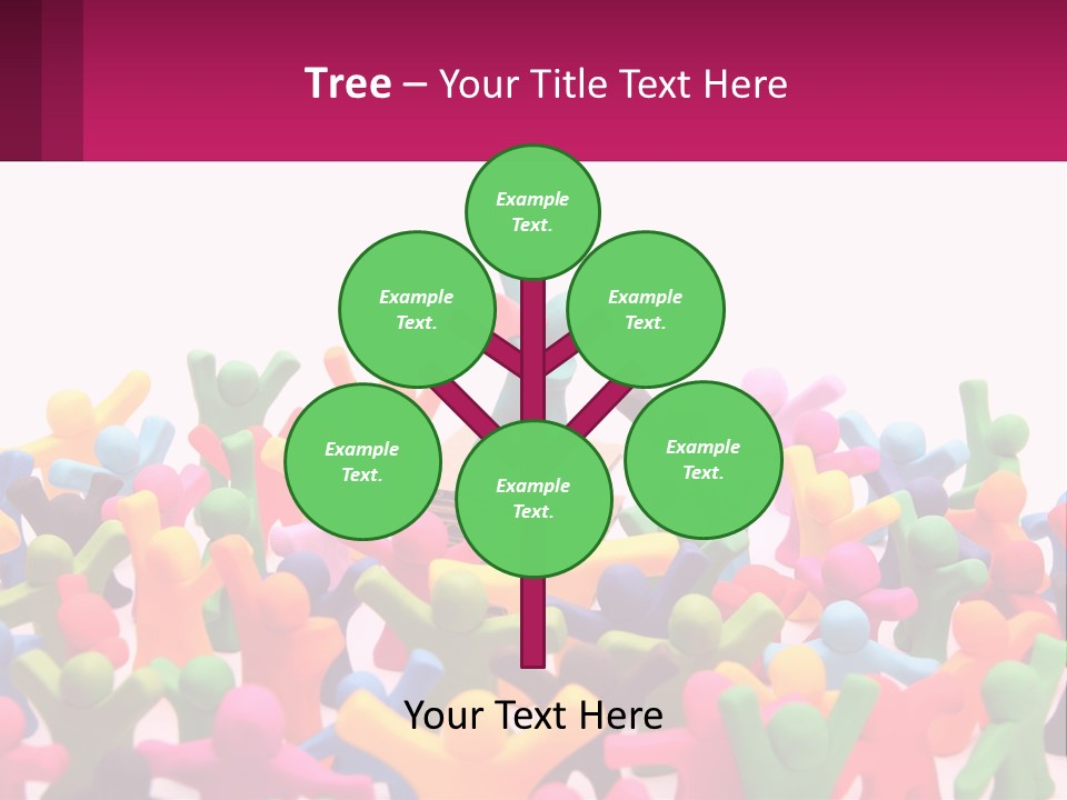 A Large Group Of Colorful Toy Figures In A Pile PowerPoint Template