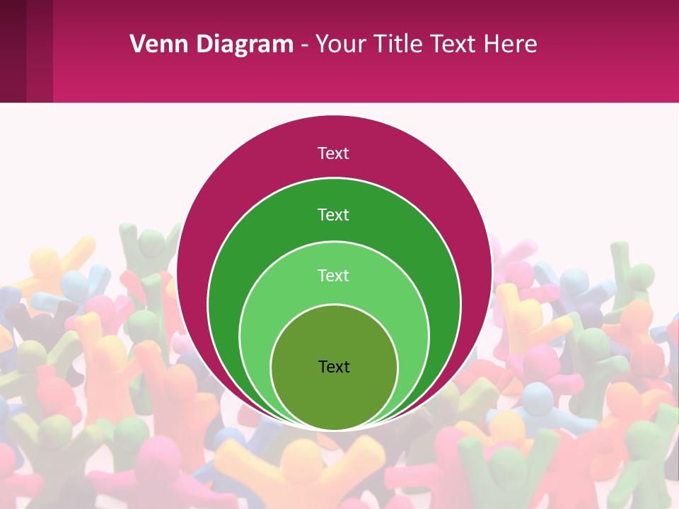 A Large Group Of Colorful Toy Figures In A Pile PowerPoint Template