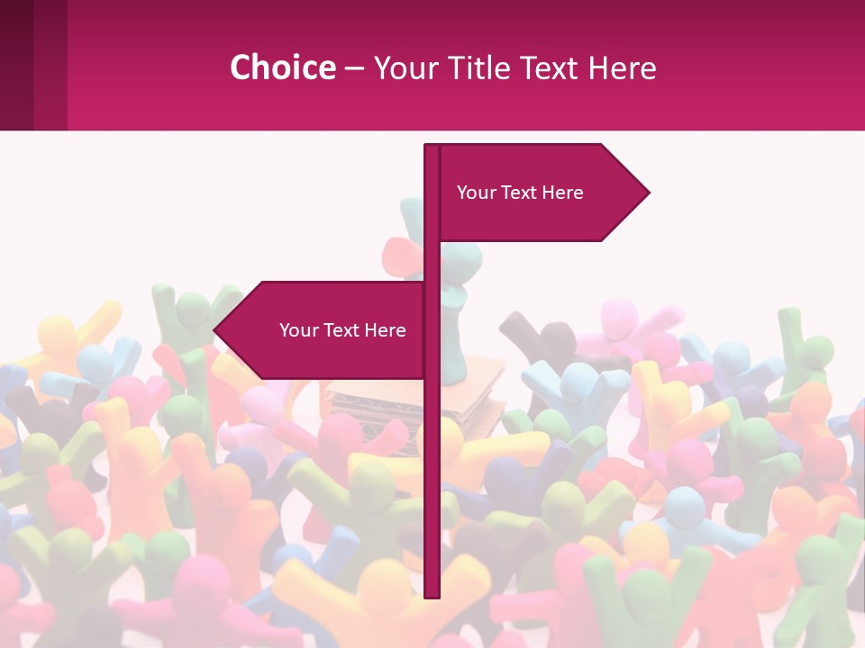 A Large Group Of Colorful Toy Figures In A Pile PowerPoint Template