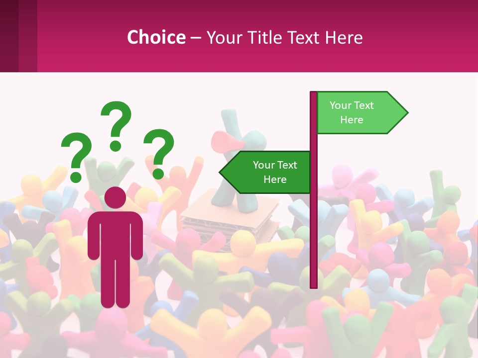 A Large Group Of Colorful Toy Figures In A Pile PowerPoint Template