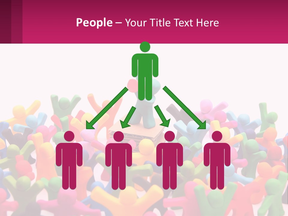 A Large Group Of Colorful Toy Figures In A Pile PowerPoint Template