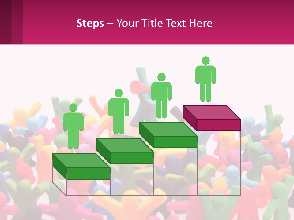 A Large Group Of Colorful Toy Figures In A Pile PowerPoint Template