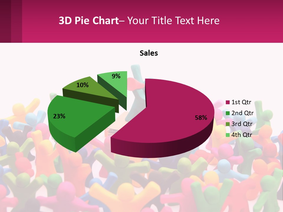 A Large Group Of Colorful Toy Figures In A Pile PowerPoint Template