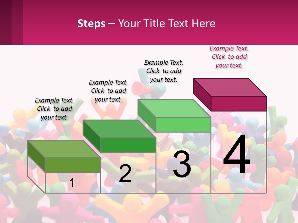 A Large Group Of Colorful Toy Figures In A Pile PowerPoint Template