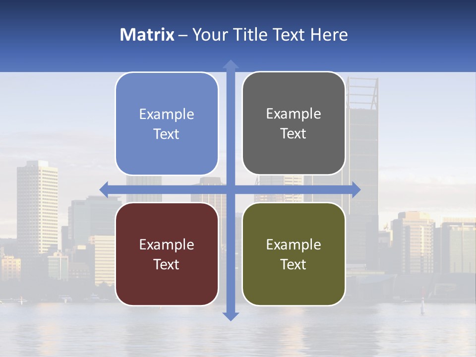 A Picture Of A City With A Lake In Front Of It PowerPoint Template
