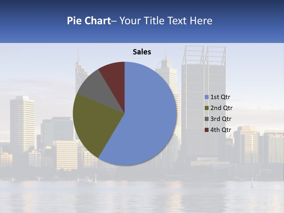 A Picture Of A City With A Lake In Front Of It PowerPoint Template