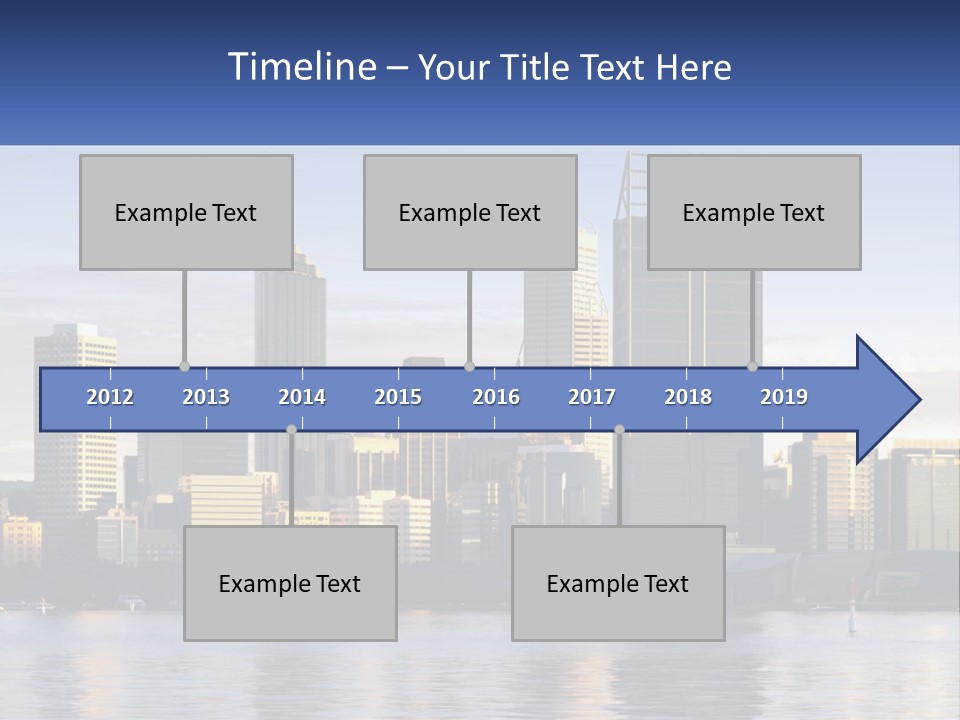 A Picture Of A City With A Lake In Front Of It PowerPoint Template