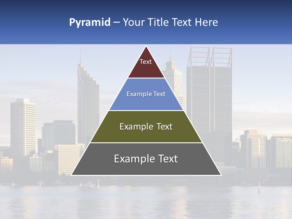 A Picture Of A City With A Lake In Front Of It PowerPoint Template