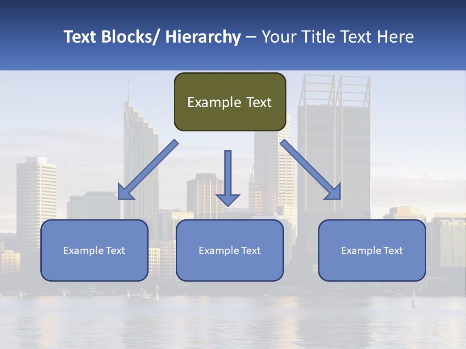 A Picture Of A City With A Lake In Front Of It PowerPoint Template