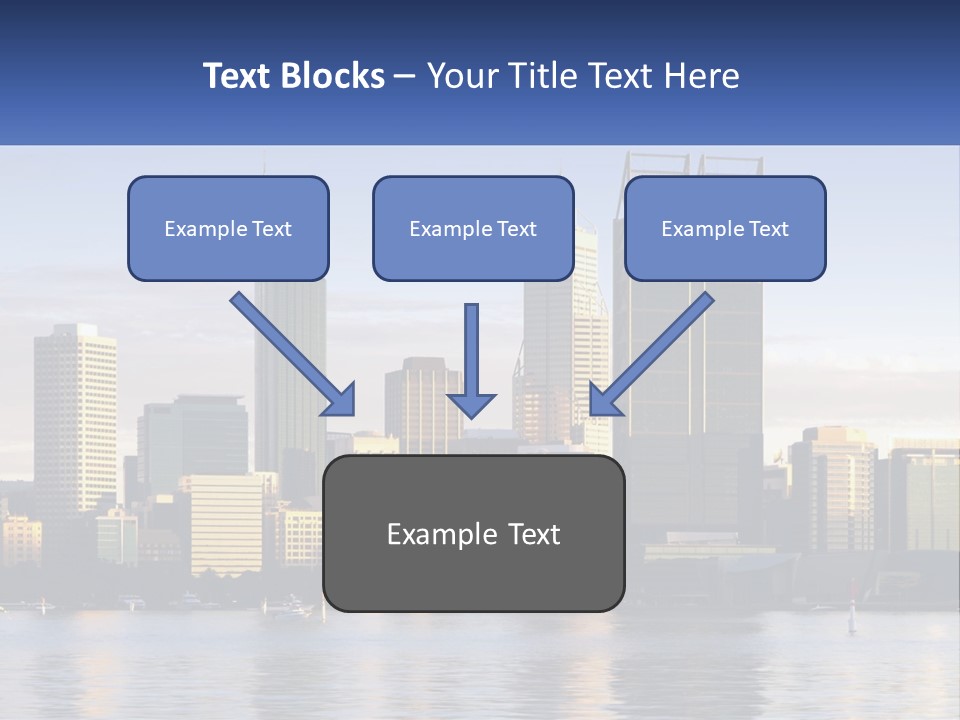 A Picture Of A City With A Lake In Front Of It PowerPoint Template