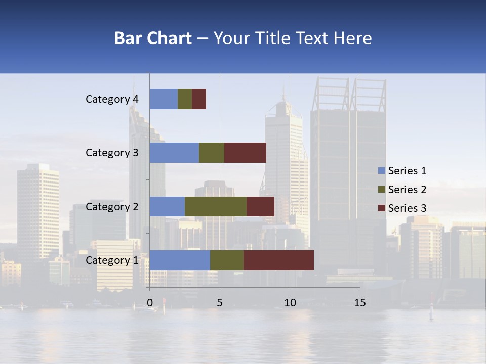 A Picture Of A City With A Lake In Front Of It PowerPoint Template