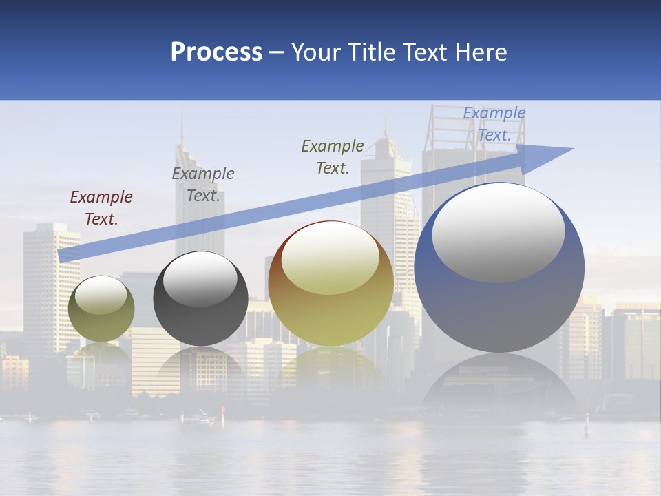 A Picture Of A City With A Lake In Front Of It PowerPoint Template