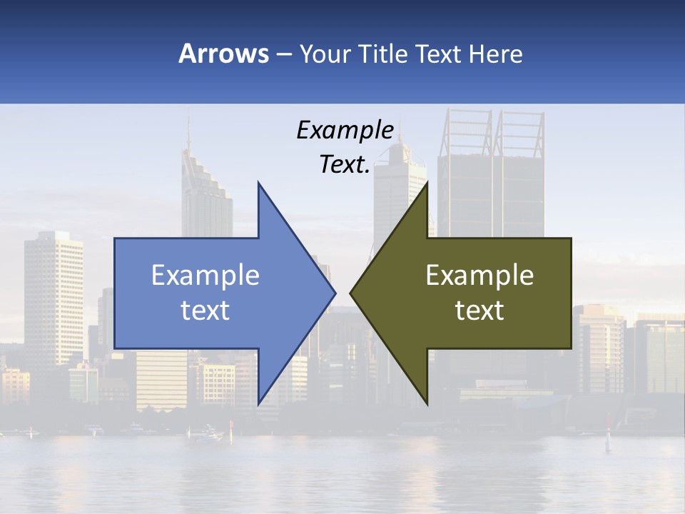 A Picture Of A City With A Lake In Front Of It PowerPoint Template