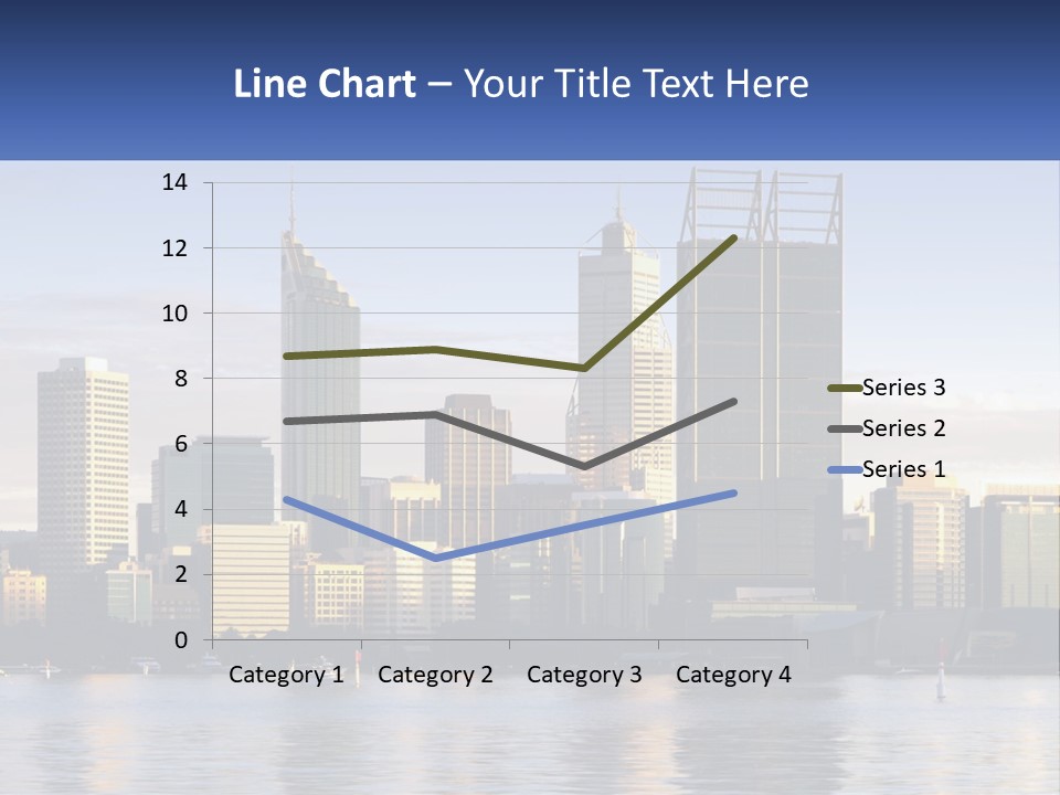 A Picture Of A City With A Lake In Front Of It PowerPoint Template