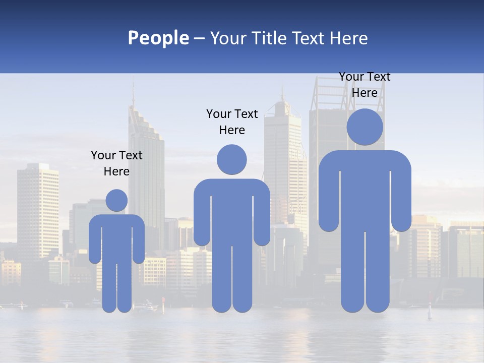 A Picture Of A City With A Lake In Front Of It PowerPoint Template