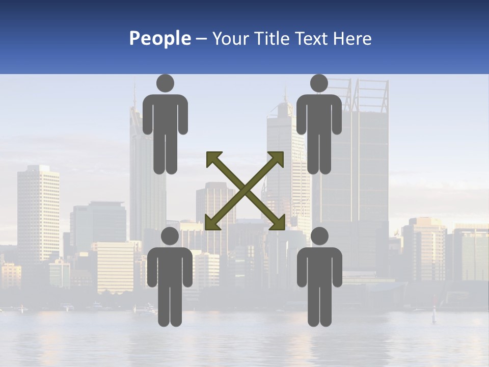 A Picture Of A City With A Lake In Front Of It PowerPoint Template