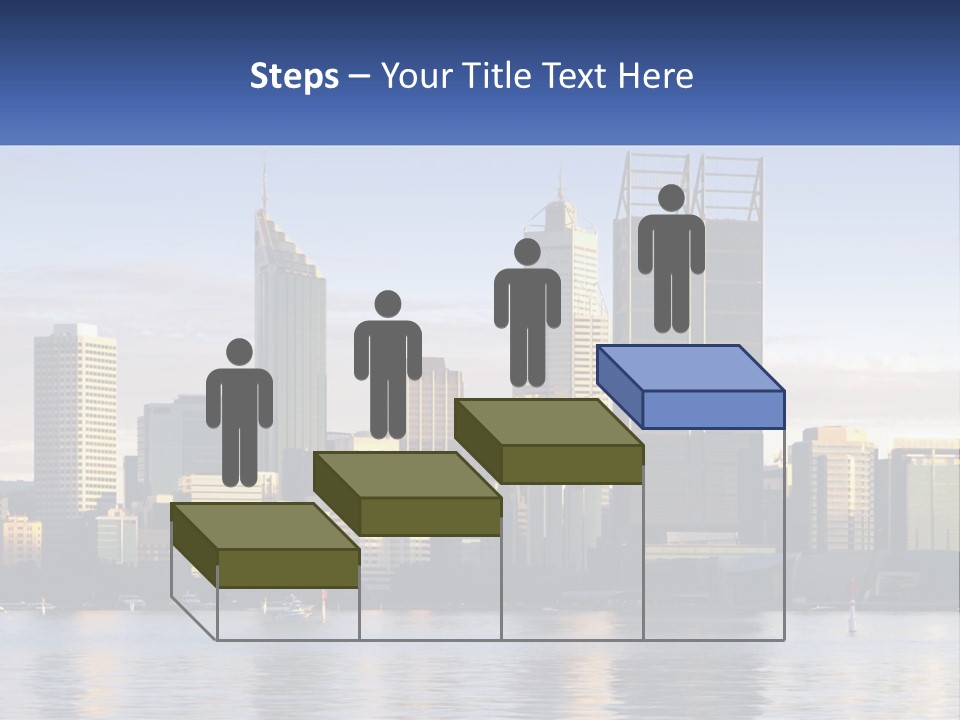 A Picture Of A City With A Lake In Front Of It PowerPoint Template