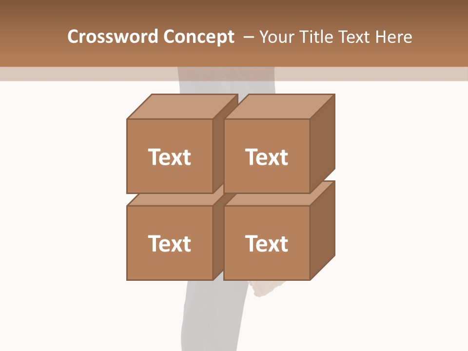 A Man In A Suit Is Holding A Box PowerPoint Template