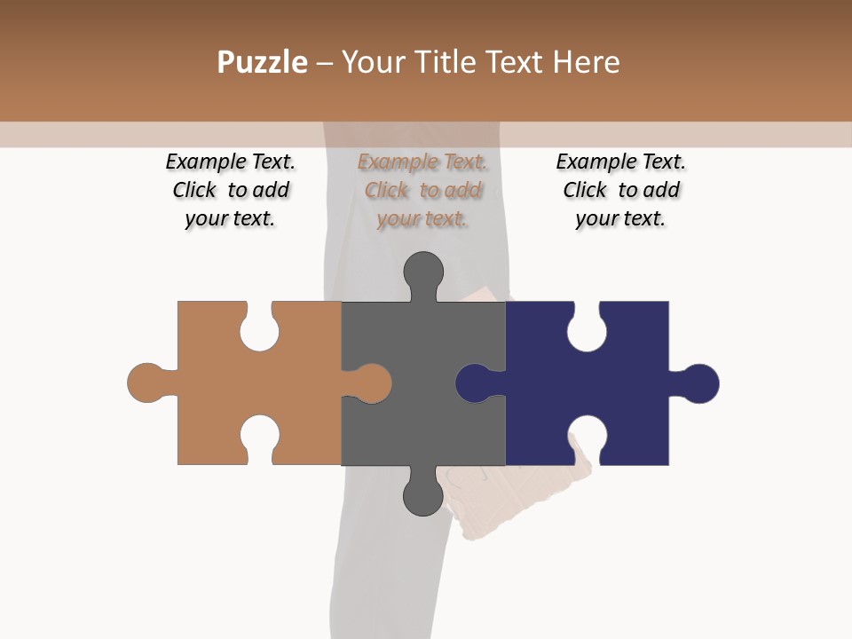 A Man In A Suit Is Holding A Box PowerPoint Template