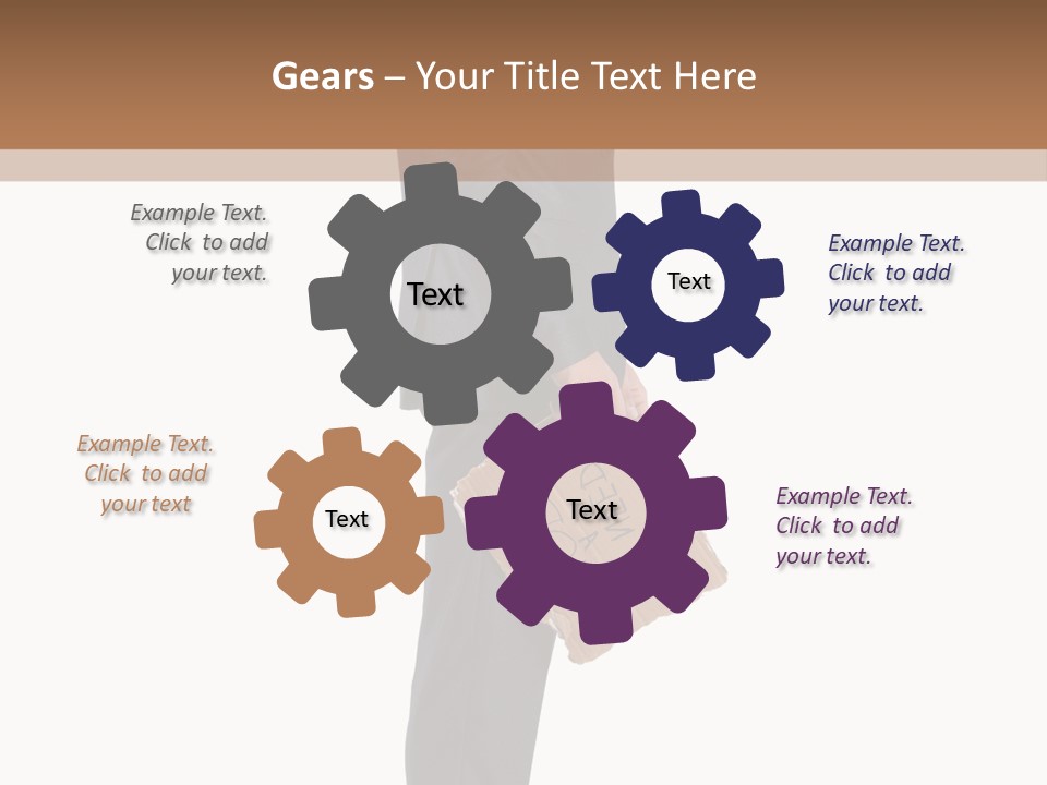 A Man In A Suit Is Holding A Box PowerPoint Template