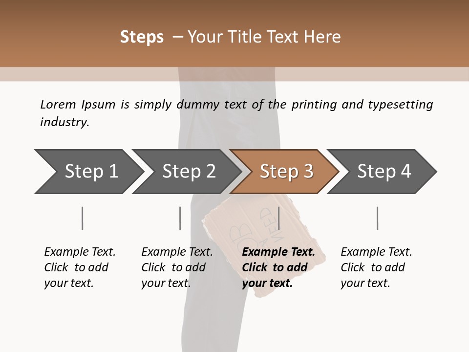 A Man In A Suit Is Holding A Box PowerPoint Template