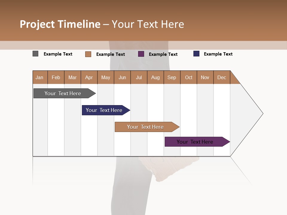 A Man In A Suit Is Holding A Box PowerPoint Template