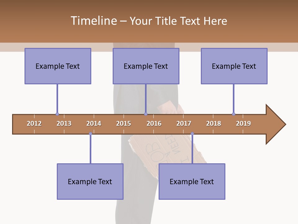 A Man In A Suit Is Holding A Box PowerPoint Template