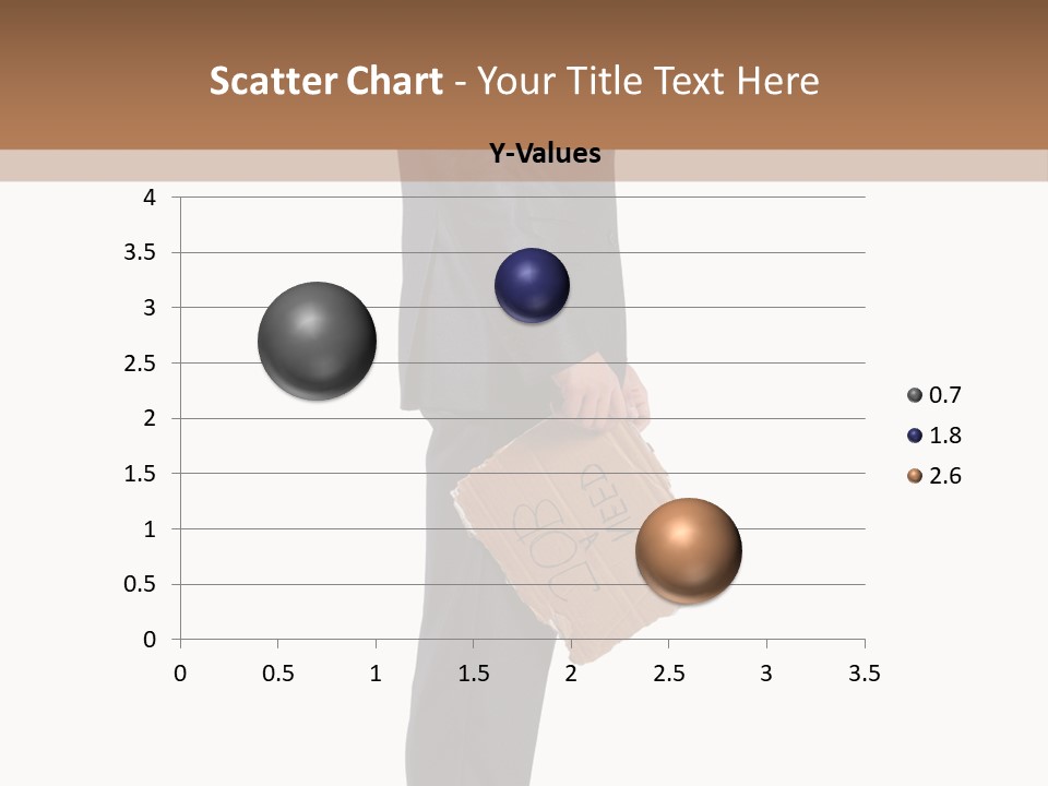 A Man In A Suit Is Holding A Box PowerPoint Template