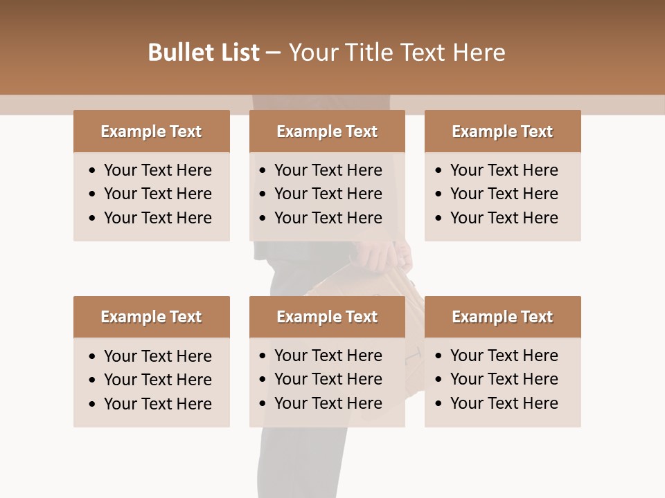 A Man In A Suit Is Holding A Box PowerPoint Template