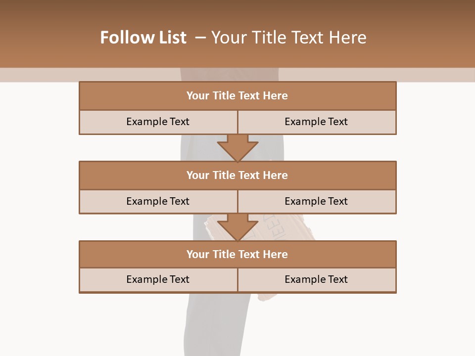 A Man In A Suit Is Holding A Box PowerPoint Template