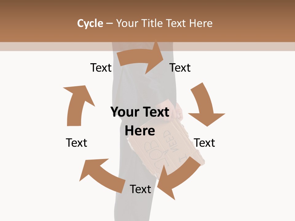 A Man In A Suit Is Holding A Box PowerPoint Template