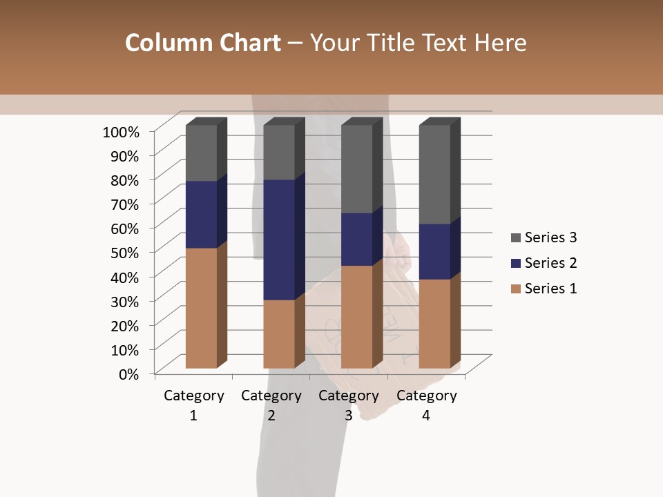 A Man In A Suit Is Holding A Box PowerPoint Template