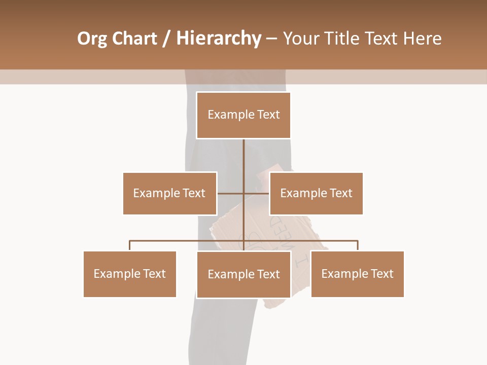 A Man In A Suit Is Holding A Box PowerPoint Template