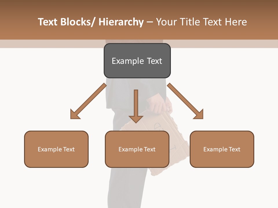 A Man In A Suit Is Holding A Box PowerPoint Template