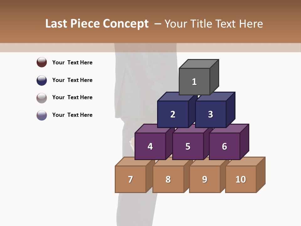 A Man In A Suit Is Holding A Box PowerPoint Template