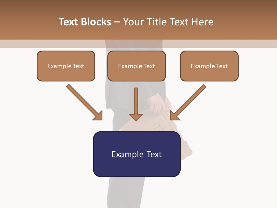 A Man In A Suit Is Holding A Box PowerPoint Template
