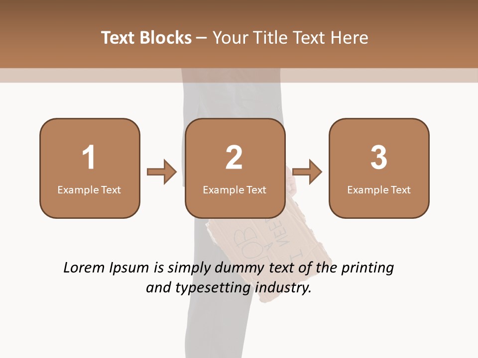 A Man In A Suit Is Holding A Box PowerPoint Template